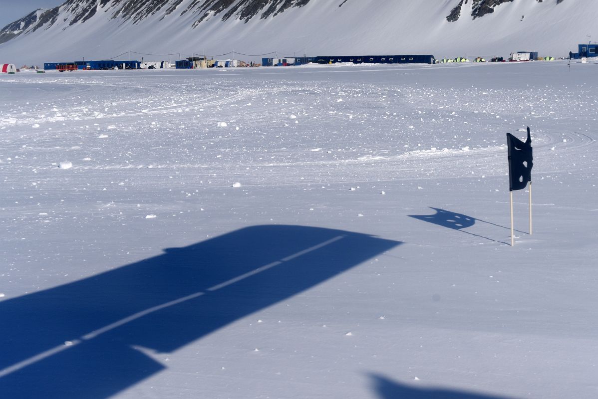 02B Union Glacier Camp From Airplane Just Off The Ground On Flight To Mount Vinson Antarctica Base Camp